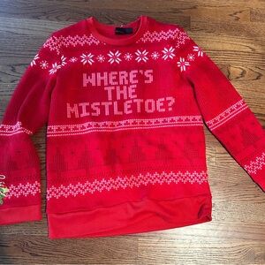 Red Holiday Sweater Unisex size XL (more like a L)